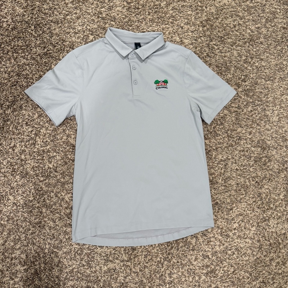 Lululemon Sz Medium Light Gray Polo Shirt